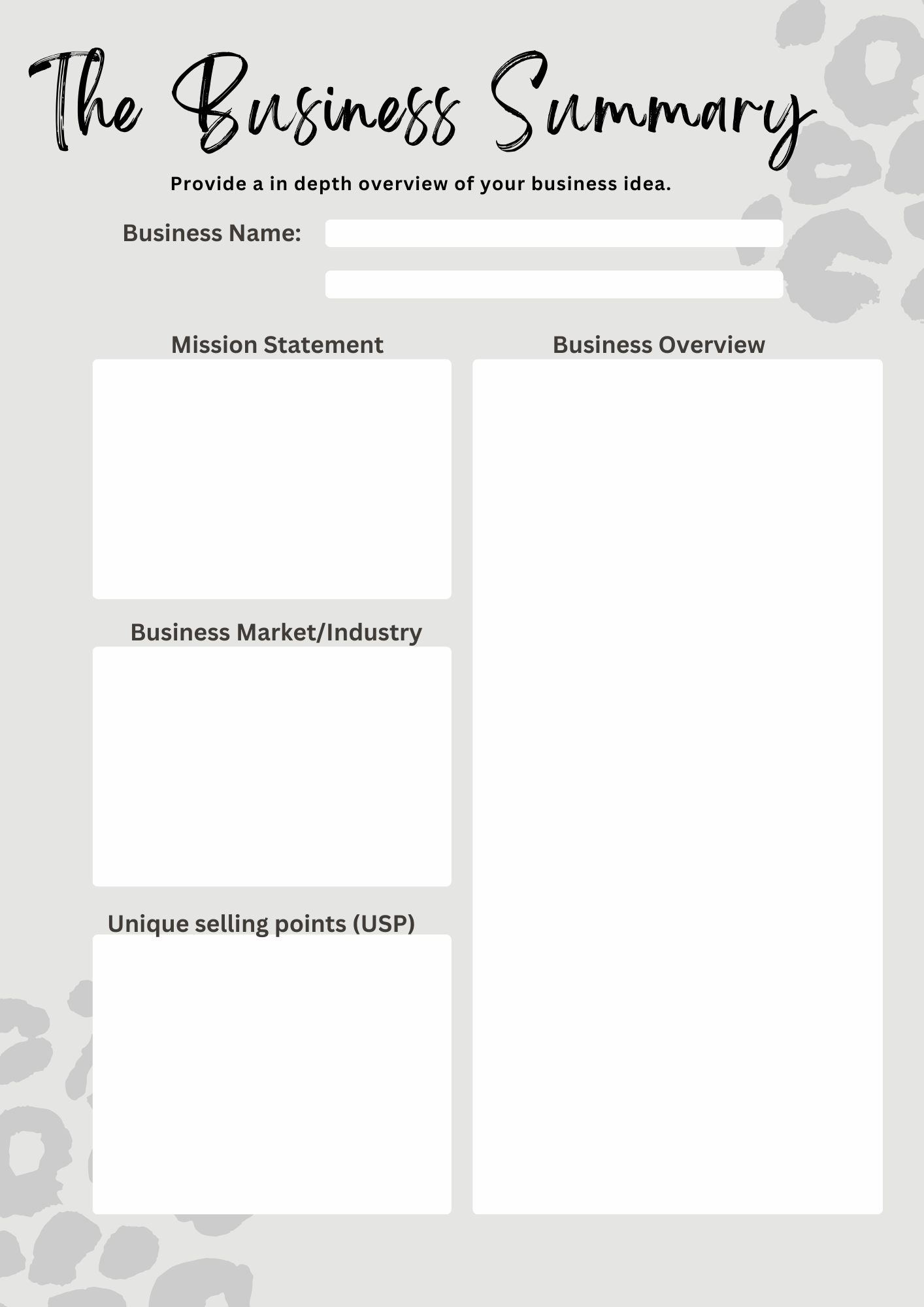 Free Budget Business Planner