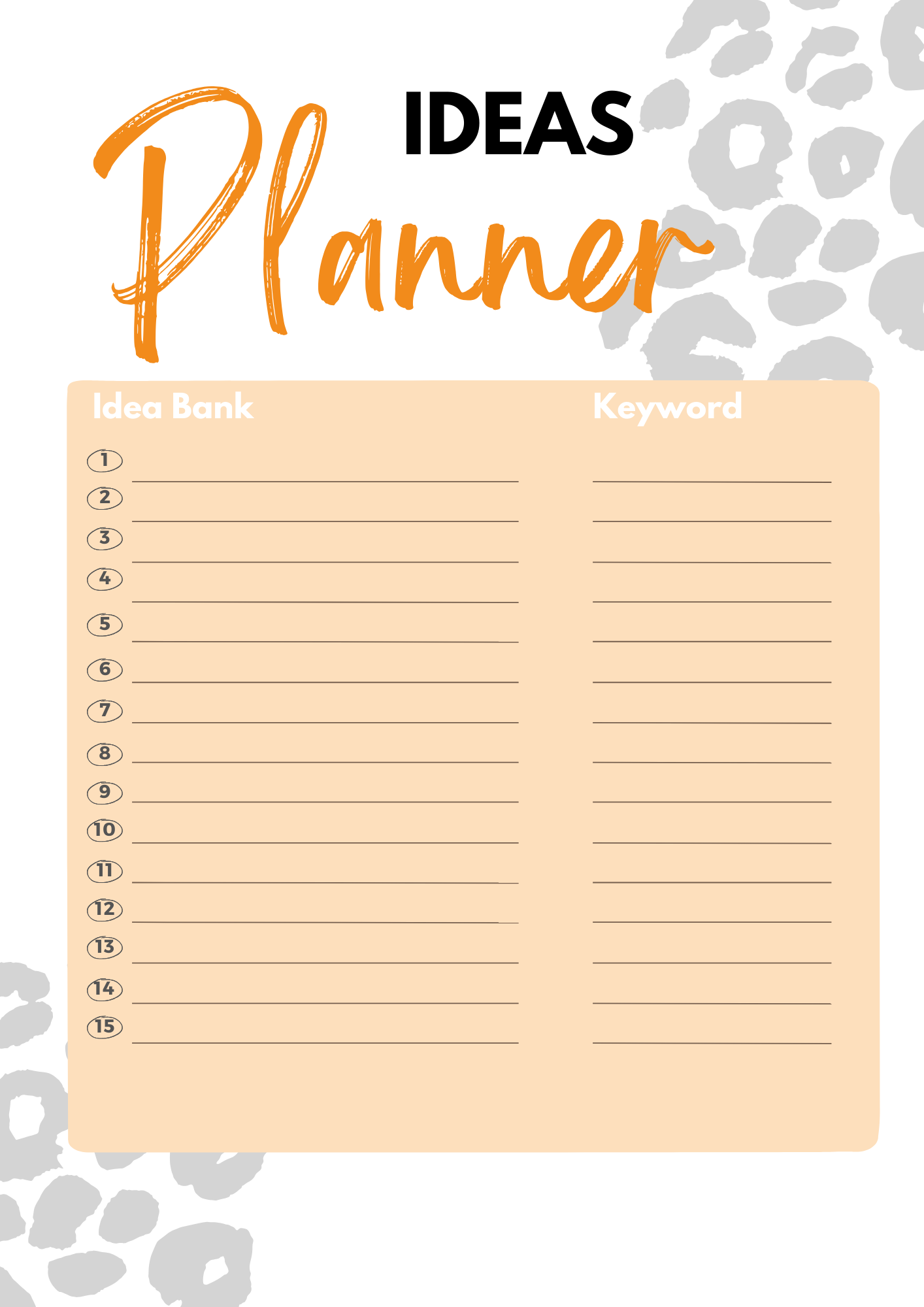 Free Product Planner