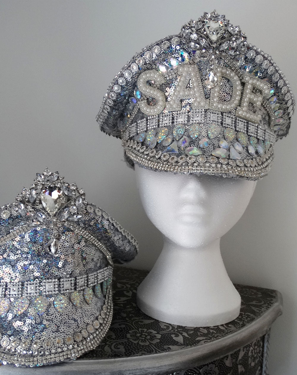 Personalised Silver Holographic Bridal Hen Festival Hat
