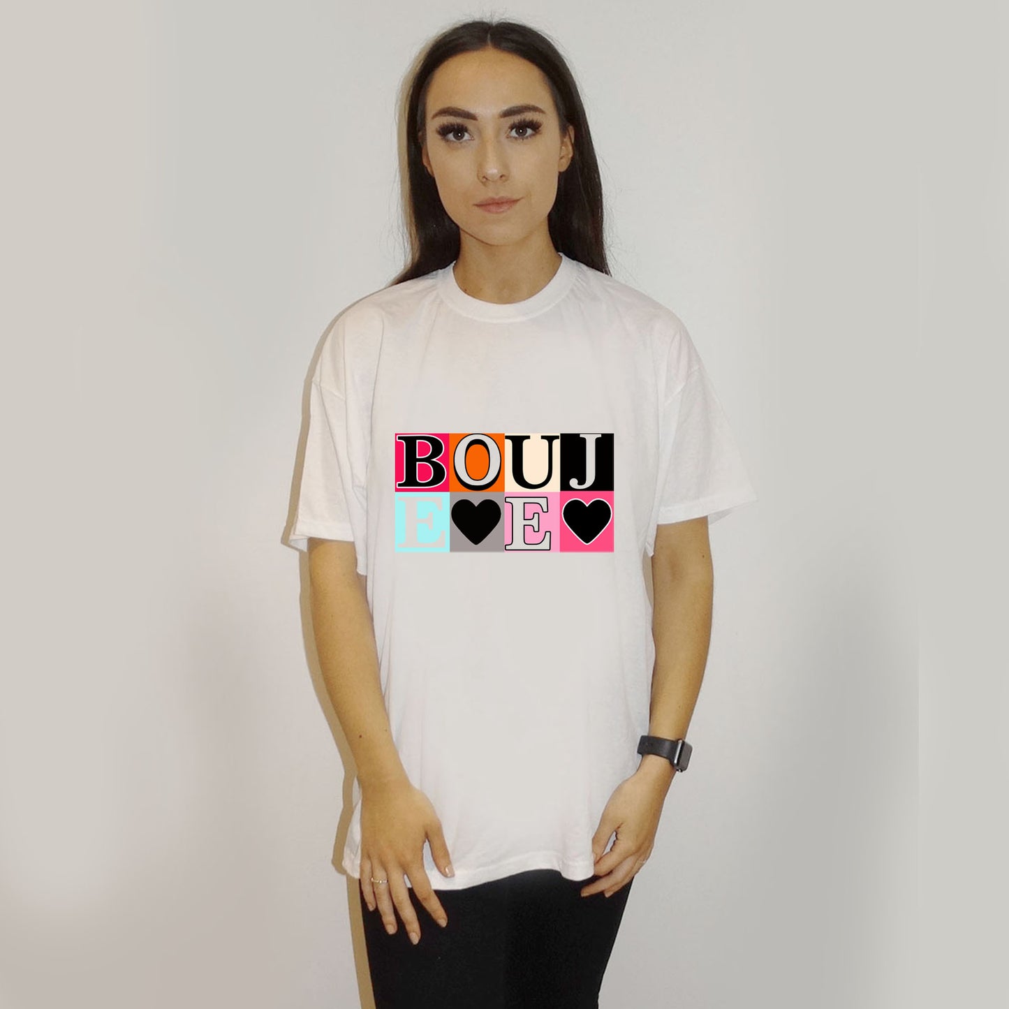 Boujee Pop Art Graphic Print Tshirt In White