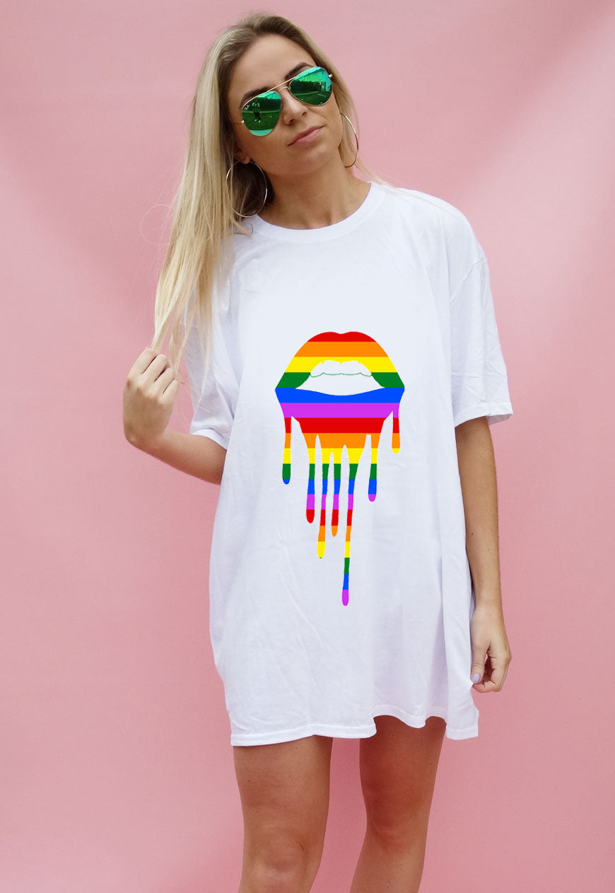 Pride Drip Lip Oversize T-shirt