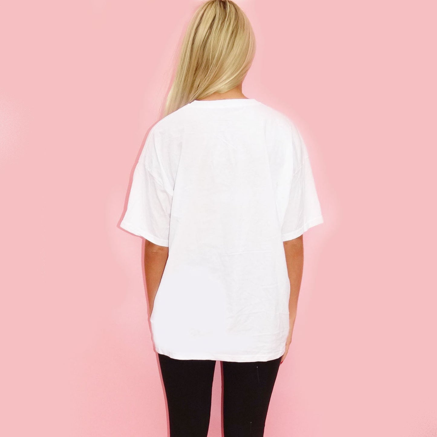 Love Print Lip Graphic T Shirt In White